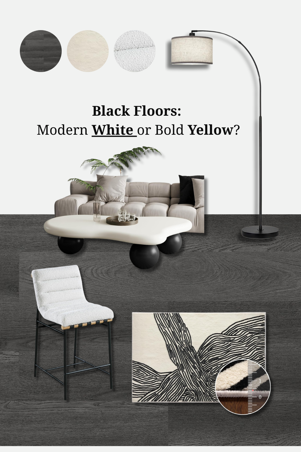 Black Floors: Should You Go Modern White or Bold Yellow?